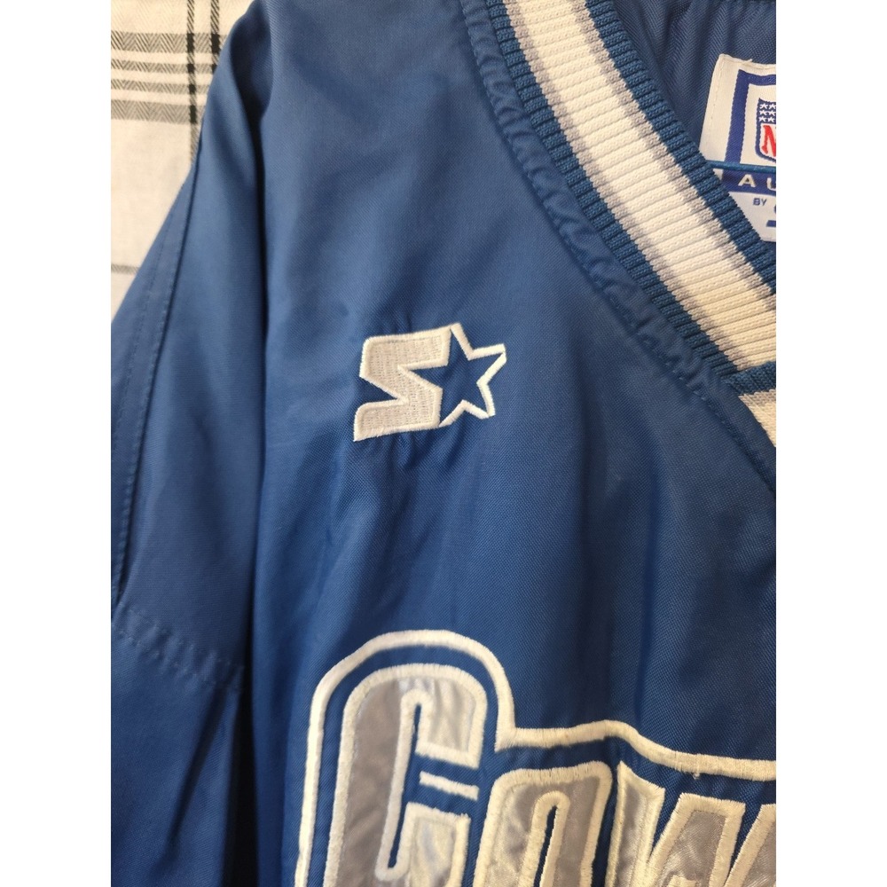 Vintage Starter NFL Pro Line Dallas Cowboys Windbreaker Pullover Blue XXL‎ - Picture 2 of 9